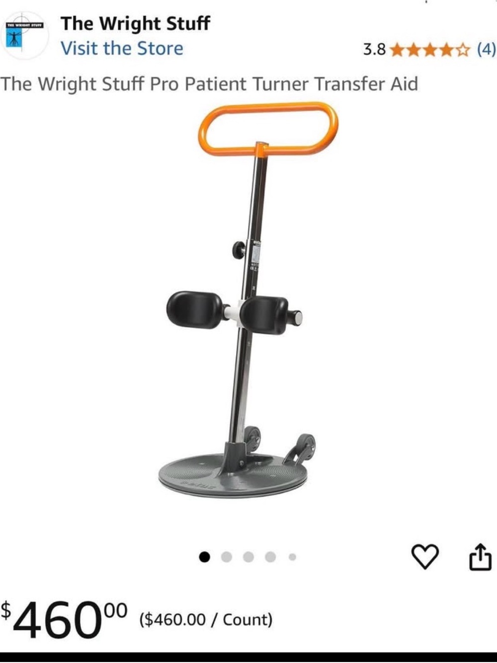 Pro Patient Turner Transfer Aid - Orange/Gray
